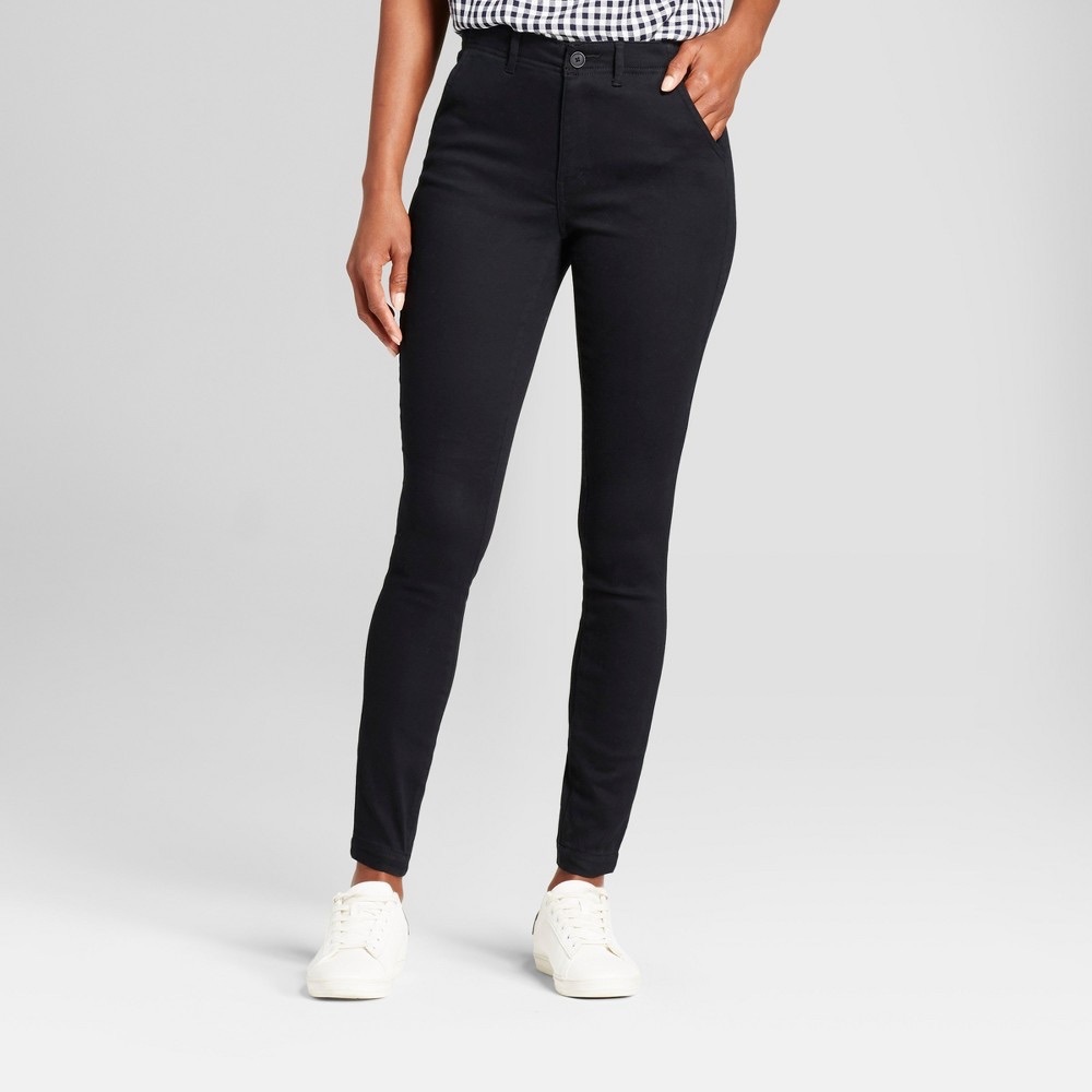 A New Day Size 14 mid-rise black skinny chino pants